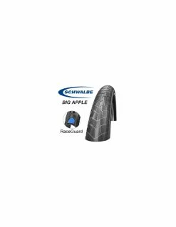 Däck 50-507 (24x2.00) Schwalbe Big Apple -Cykel Försäljning 2023 dack 50 507 24x2 00 schwalbe big apple 1